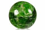 Polished Chrome Diopside Sphere - Russia #336526-1
